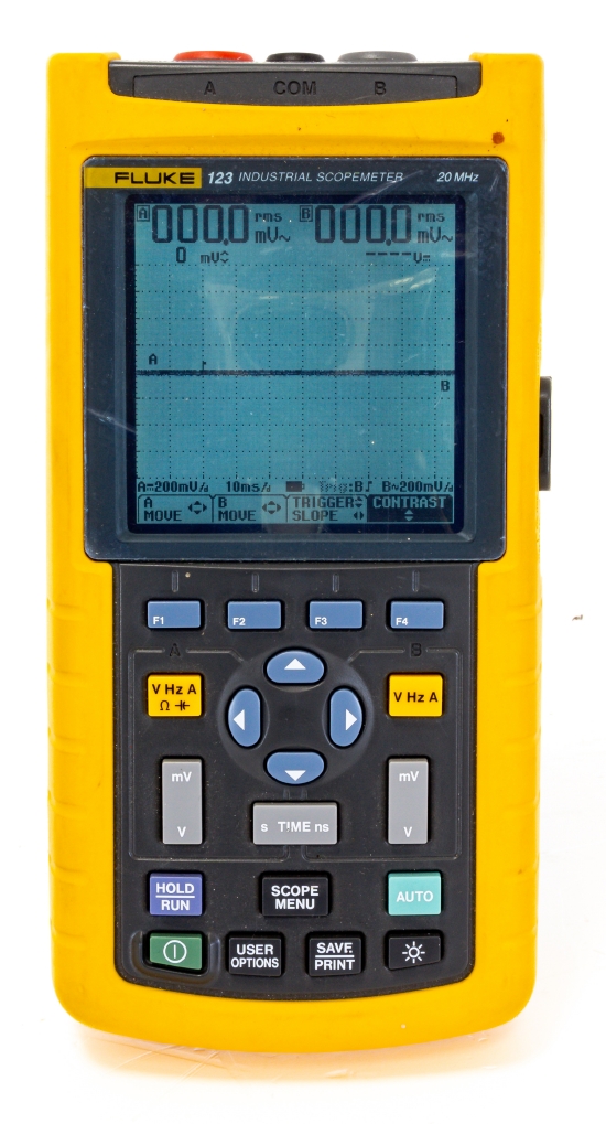 Fluke 123 Industrial ScopeMeter hand held oscilloscopes 20 MHz